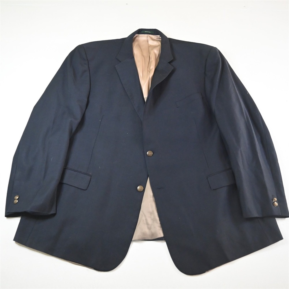 Palm Beach 58L Navy Blue Gold Button Mens Blazer‎ Suit Jacket Sport Coat